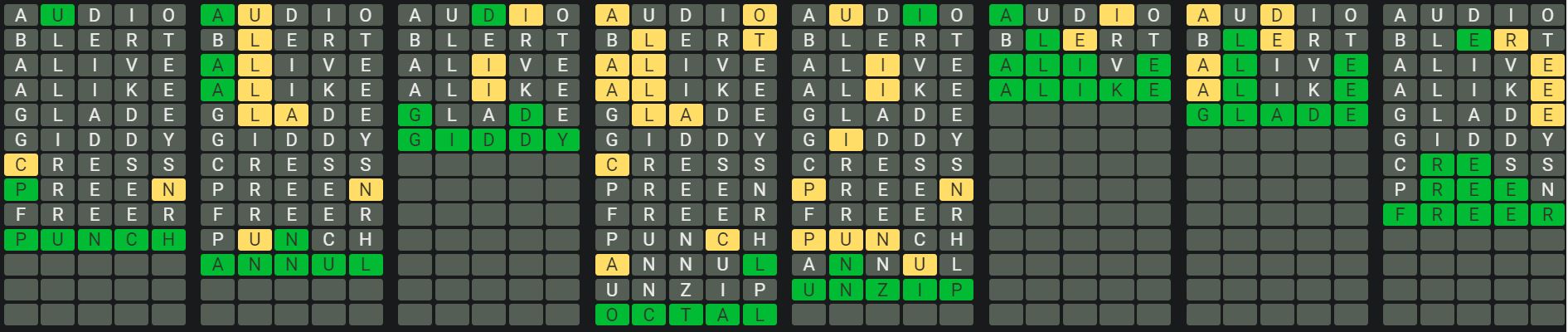 Daily Octordle Answer 861 - June 3rd 2024