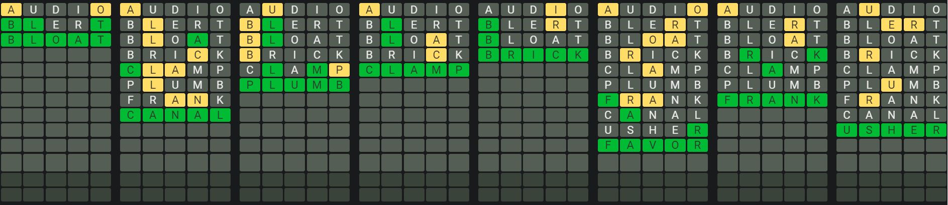 Daily Octordle Answer 862 - June 4th 2024