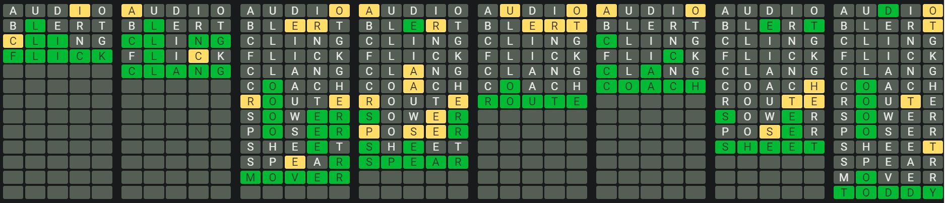 Daily Octordle Answer 863 - June 5th 2024