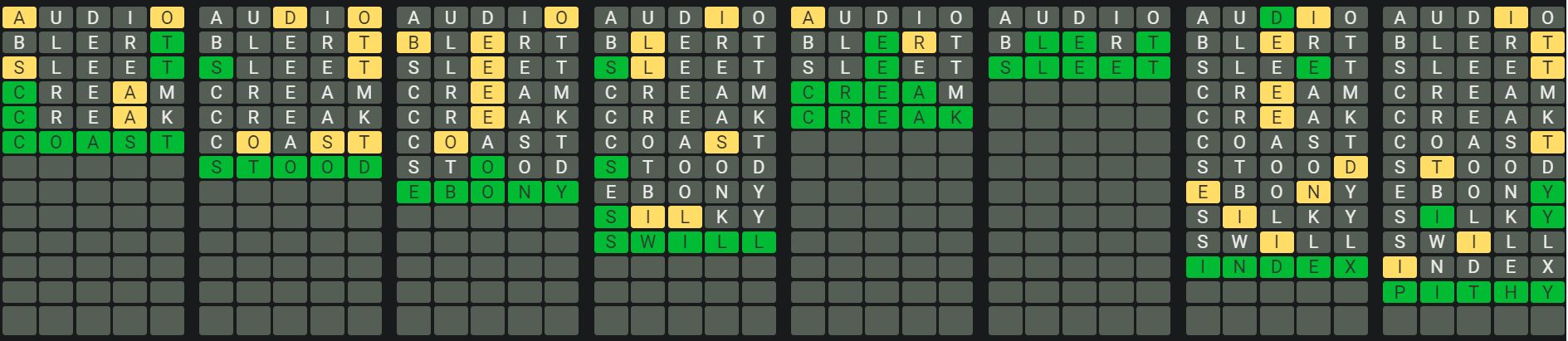 Daily Octordle Answer 865 - June 7th 2024