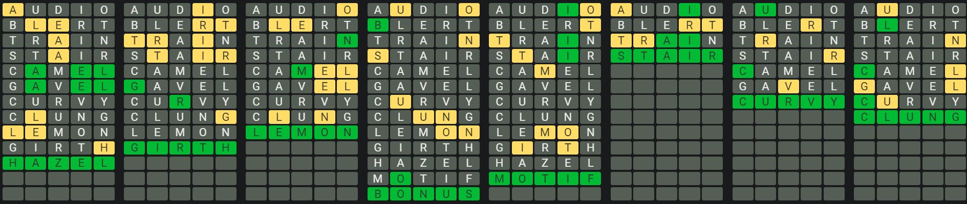 Daily Octordle Answer 868 - June 10th 2024