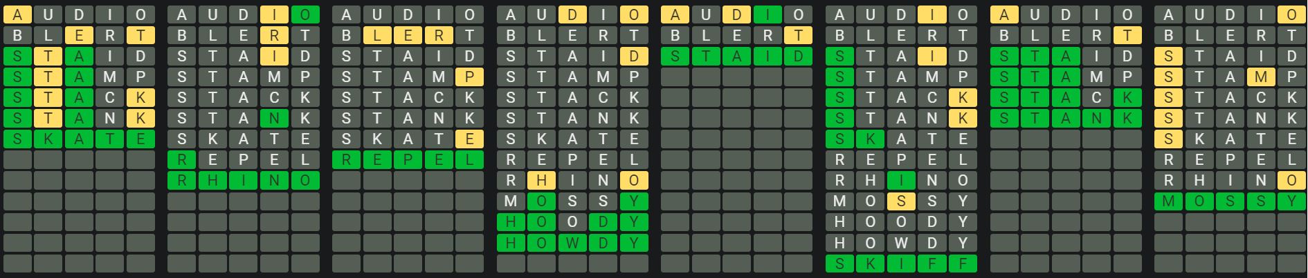 Daily Octordle Answer 869 - June 11th 2024