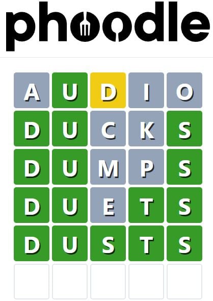 Daily Phoodle Answer 751 - 27th June 2024