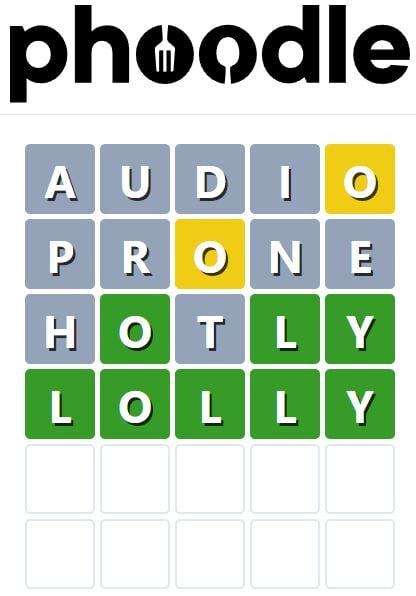 Daily Phoodle Answer 752 - 28th June 2024
