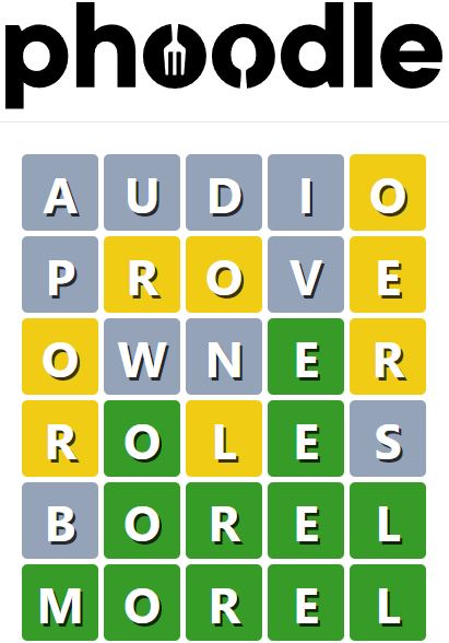 Daily Phoodle Answer 753 - 29th June 2024