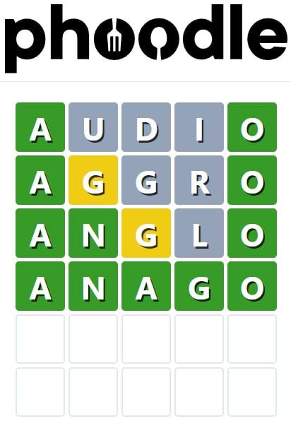 Daily Phoodle Answer 772 - 18th June 2024