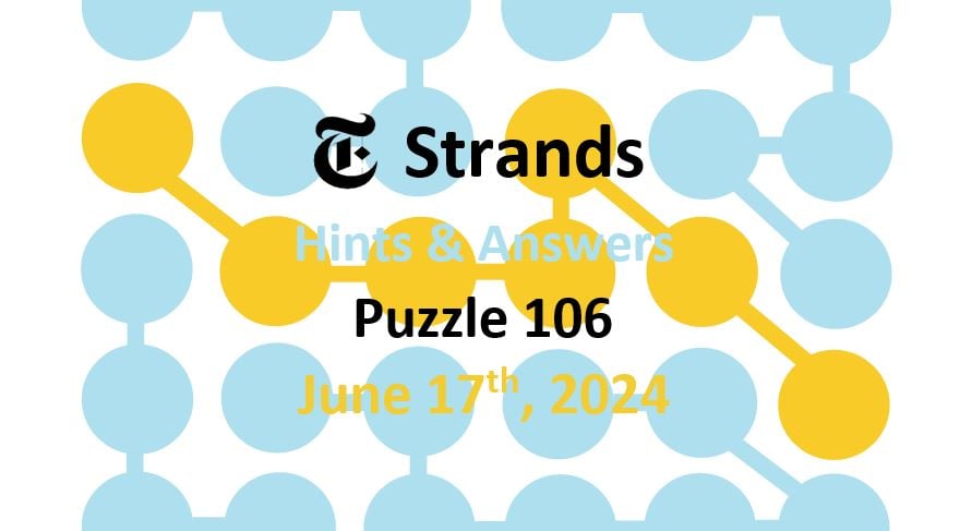 Daily Strands 106 Answers Today - 17th June 2024