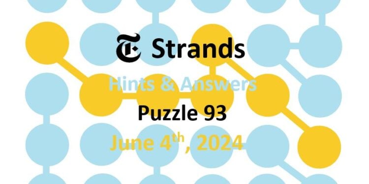Daily Strands 93 Answers Today - 4th June 2024