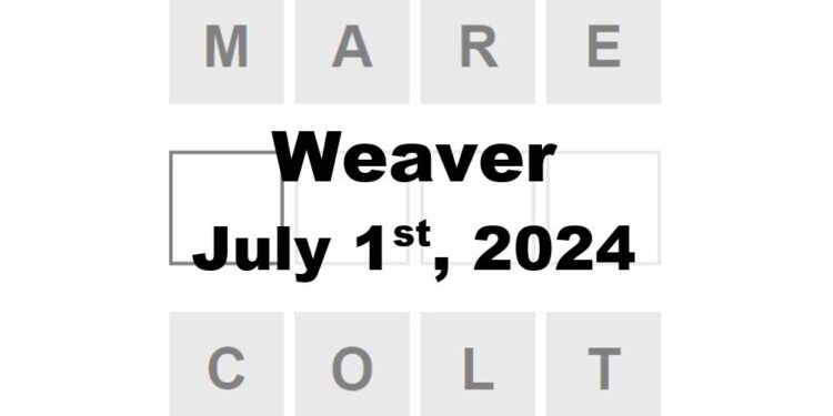 Daily Weaver Answers - 1st July 2024