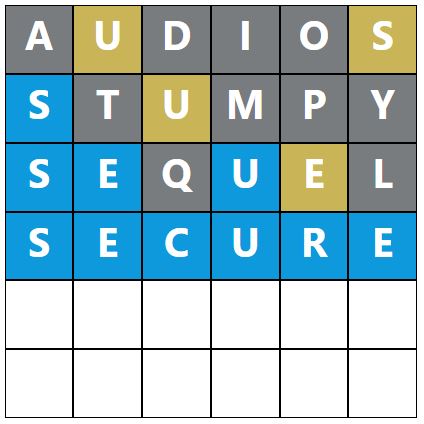 Daily Word Hurdle #1742 Afternoon Answer - 5th June 2024