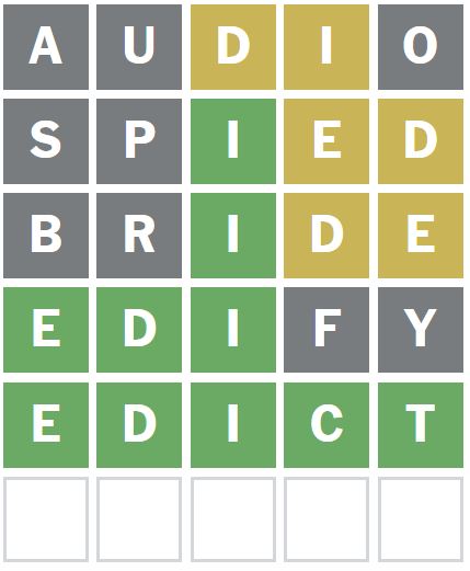 Daily Wordle Answer 1099 - 22nd June 2024