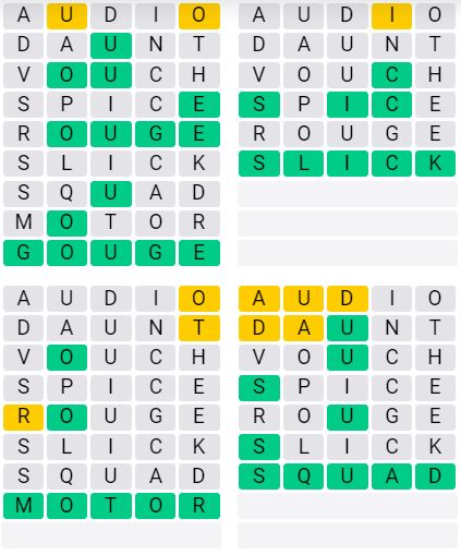 Weekly Quordle 53 Answer - June 24th - 30th 2024