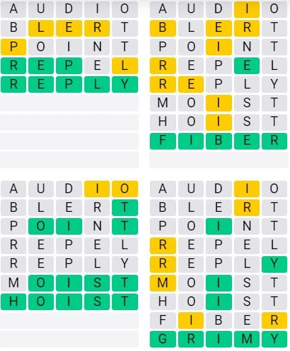 Weekly Quordle 54 Answer - July 1st - 6th 2024