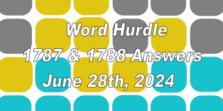 Word Hurdle #1787 & #1788 - 28th June 2024