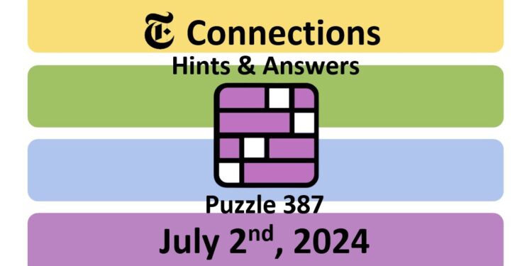 Daily NYT Connections 387 Answers - July 2nd 2024
