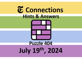 Daily NYT Connections 404 Answers - July 19th 2024