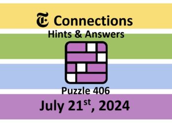 Daily NYT Connections 406 Answers - July 21st 2024