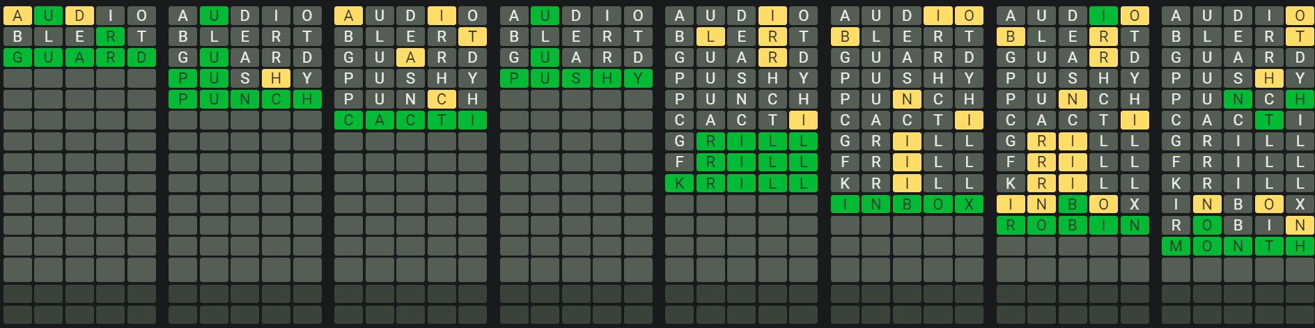 Daily Octordle 890 Sequence Answer - July 2nd 2024