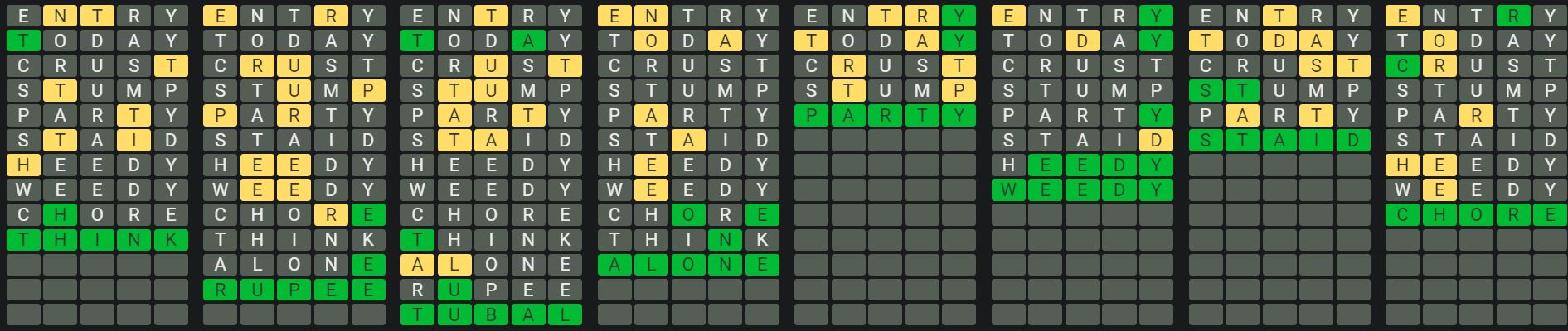 Daily Octordle 895 Rescue Answer - July 7th 2024