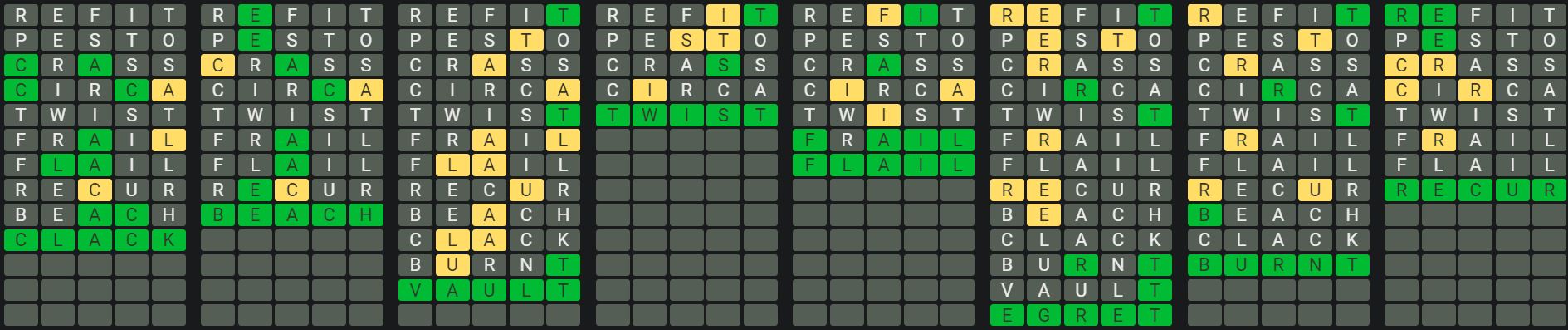 Daily Octordle 896 Rescue Answer - July 8th 2024