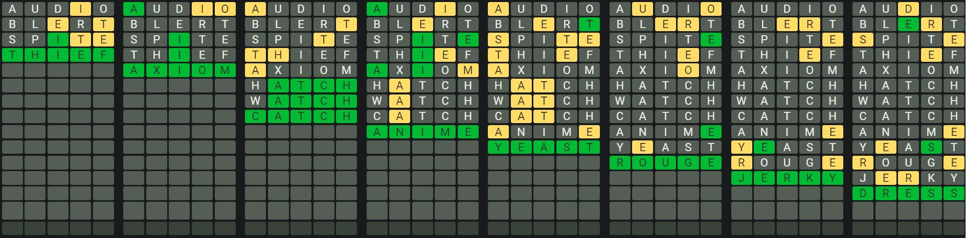 Daily Octordle 896 Sequence Answer - July 8th 2024