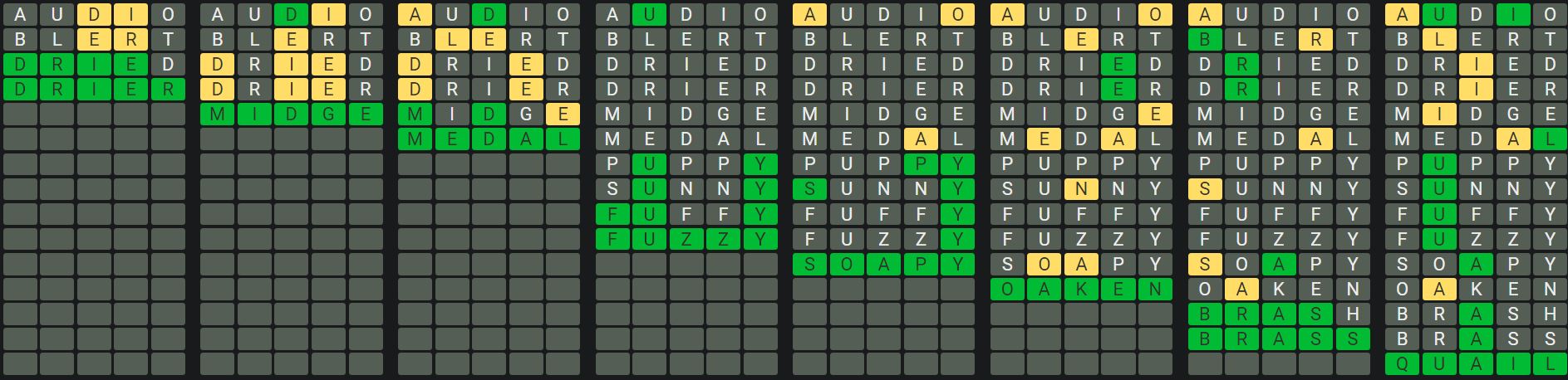 Daily Octordle 904 Sequence Answer - July 16th 2024