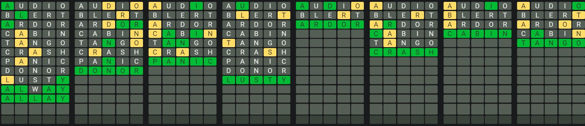 Daily Octordle Answer 890 - July 2nd 2024