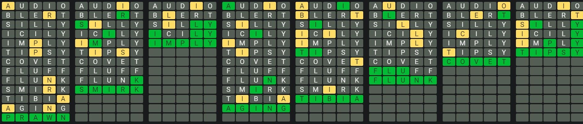 Daily Octordle Answer 894 - July 6th 2024