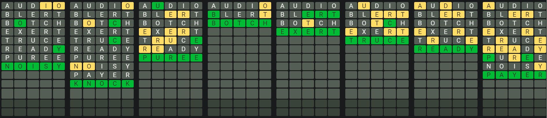 Daily Octordle Answer 899 - July 11th 2024