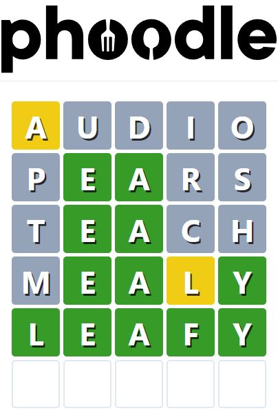 Daily Phoodle Answer 756 - 2nd July 2024