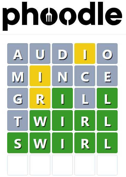 Daily Phoodle Answer 801 - 17th July 2024