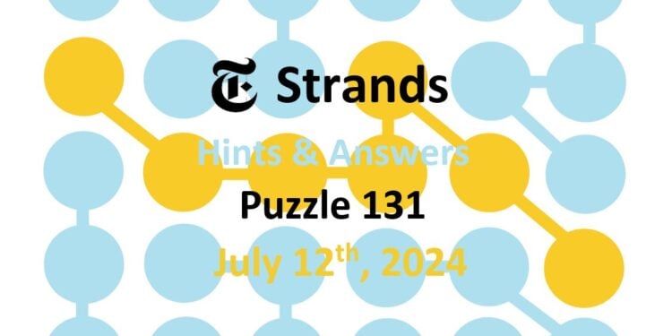 Daily Strands 131 Answers Today - 12th July 2024