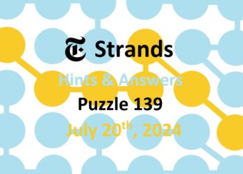 Daily Strands 139 Answers Today - 20th July 2024