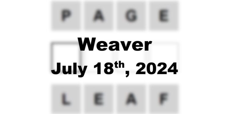 Daily Weaver Answers - 18th July 2024
