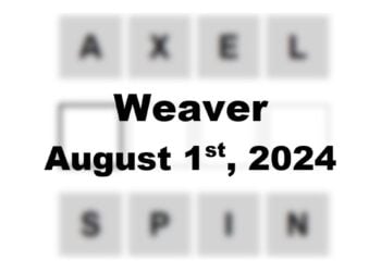Daily Weaver Answers - 1st August 2024