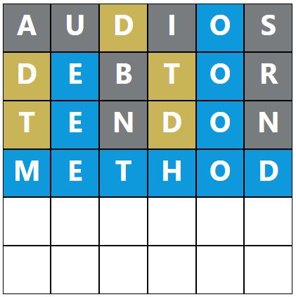 Daily Word Hurdle #1796 Afternoon Answer - 2nd July 2024