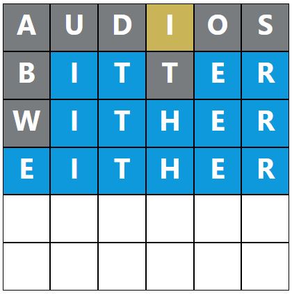 Daily Word Hurdle #1823 Morning Answer - 16th July 2024