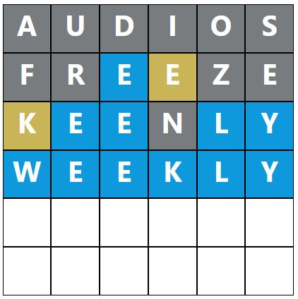 Daily Word Hurdle #1827 Morning Answer - 18th July 2024