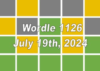 Daily Wordle 1126 - 19th July 2024