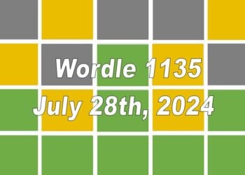 Daily Wordle 1135 - 28th July 2024