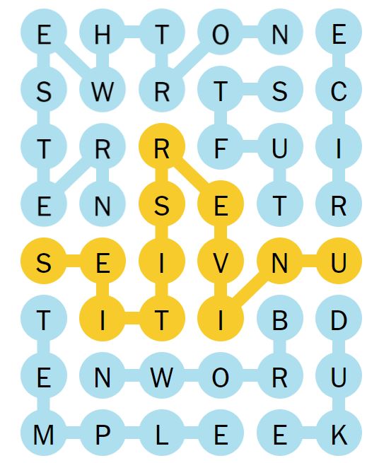 NYT Strands 134 Completed Puzzle - 15th July 2024