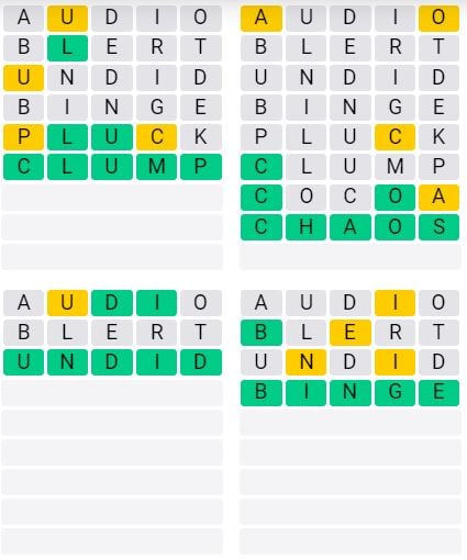 Weekly Quordle 56 Answer - July 15th - 21st 2024
