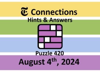 Daily NYT Connections 420 Answers - August 4th 2024