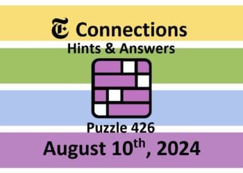 Daily NYT Connections 426 Answers - August 10th 2024