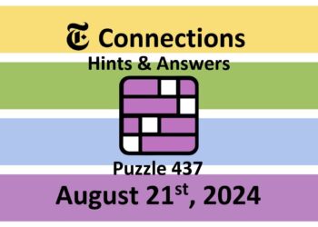 Daily NYT Connections 437 Answers - August 21st 2024