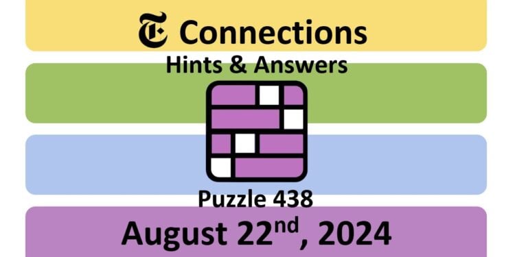 Daily NYT Connections 438 Answers - August 22nd 2024