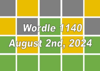 Daily Wordle 1140 - 2nd August 2024