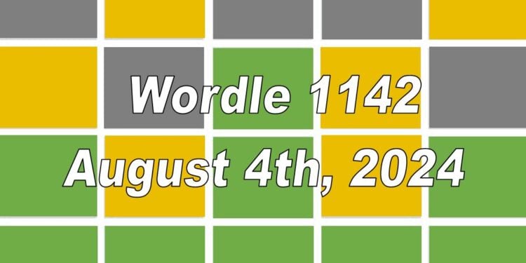 Daily Wordle 1142 - 4th August 2024