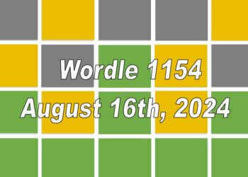 Daily Wordle 1154 - 16th August 2024