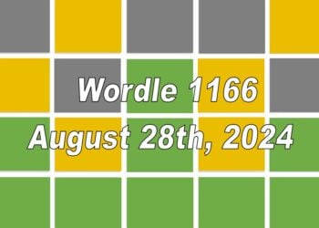 Daily Wordle 1166 - 28th August 2024